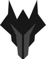 Wolven Games logo, black and grey