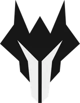 Wolven Games logo, black and light grey