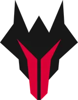 Wolven Games logo, black and red